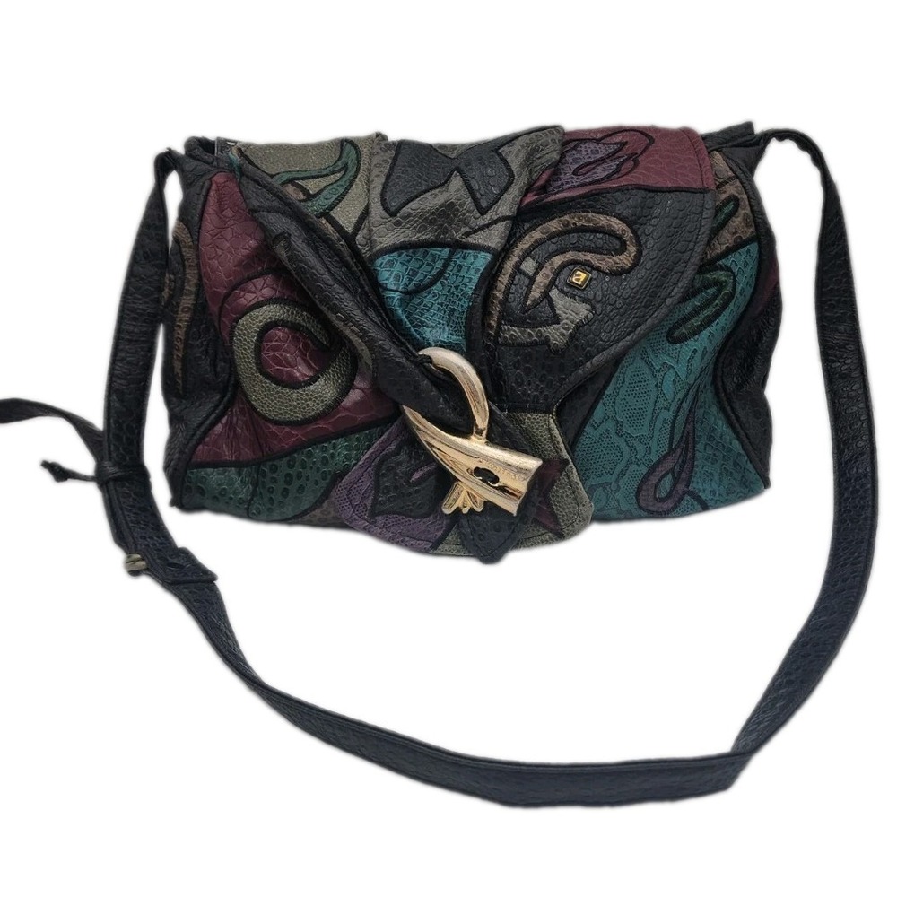 Vintage Alentino NAS Bag 80s 90s Faux Leather Patchwork Purse